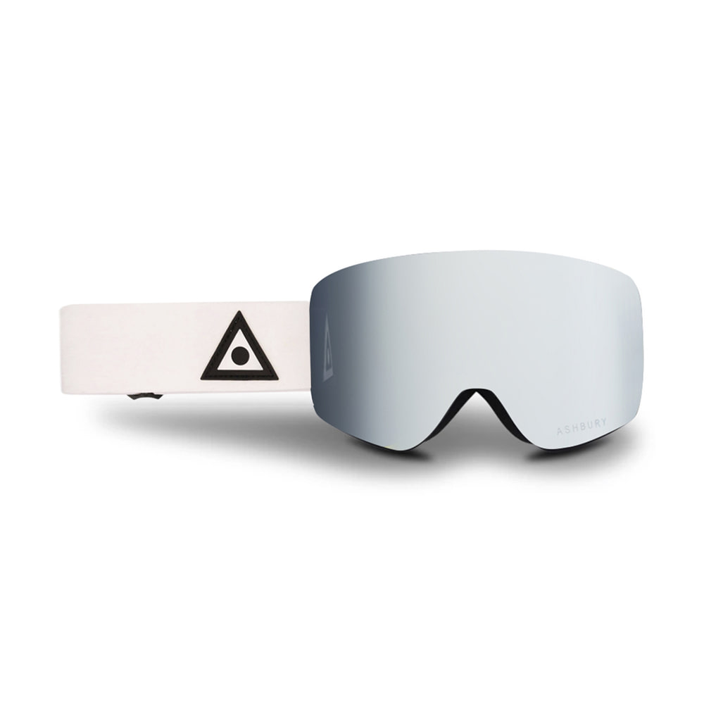 ASHBURY [FLAMELESS] SONIC WHITE TRIANGLE: Silver mirror lens + Clear lens