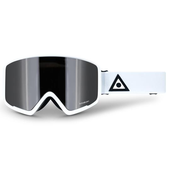 ASHBURY [MAGNETIC] ARROW WHITE TRIANGLE: Silver mirror lens + Clear lens