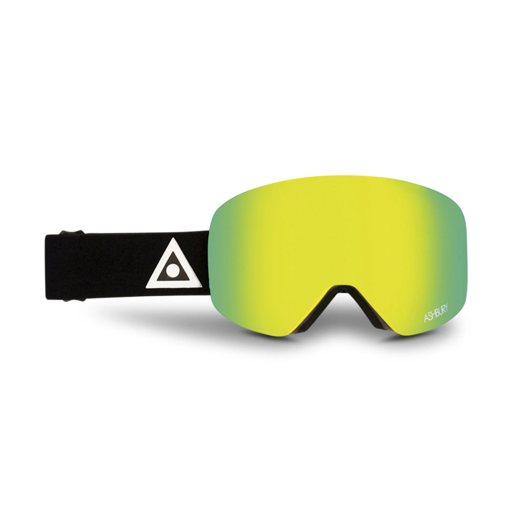 ASHBURY [MAGNETIC] HORNET BLACK TRIANGLE: Silver mirror lens + Clear lens